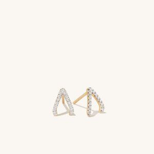 MEJURI - Pavé Diamond Wishbone Studs